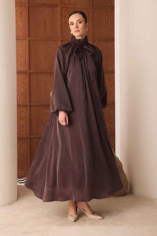 Robe à paillettes ample et modeste